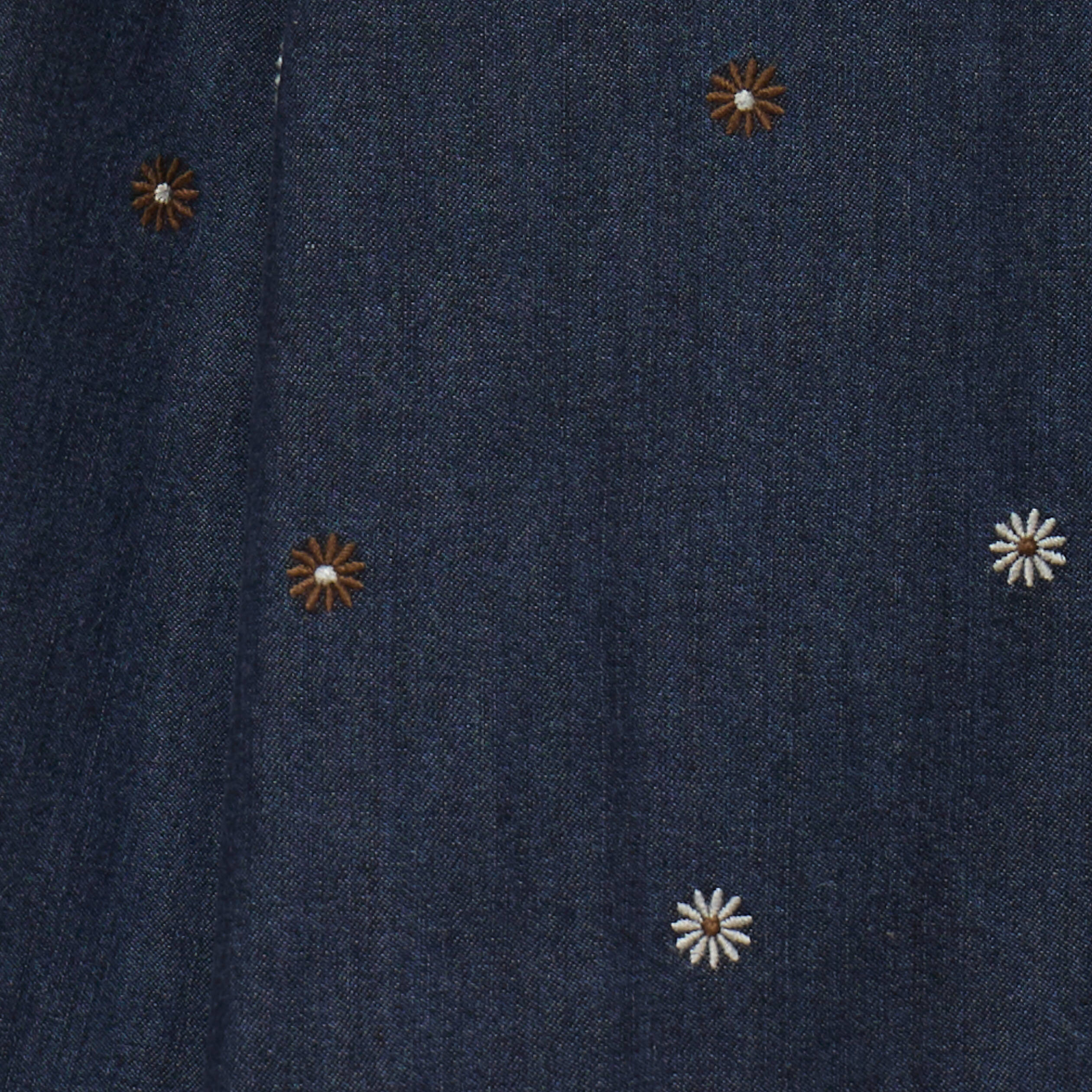 Chemise en jean brod&eacute;e denim brut femme