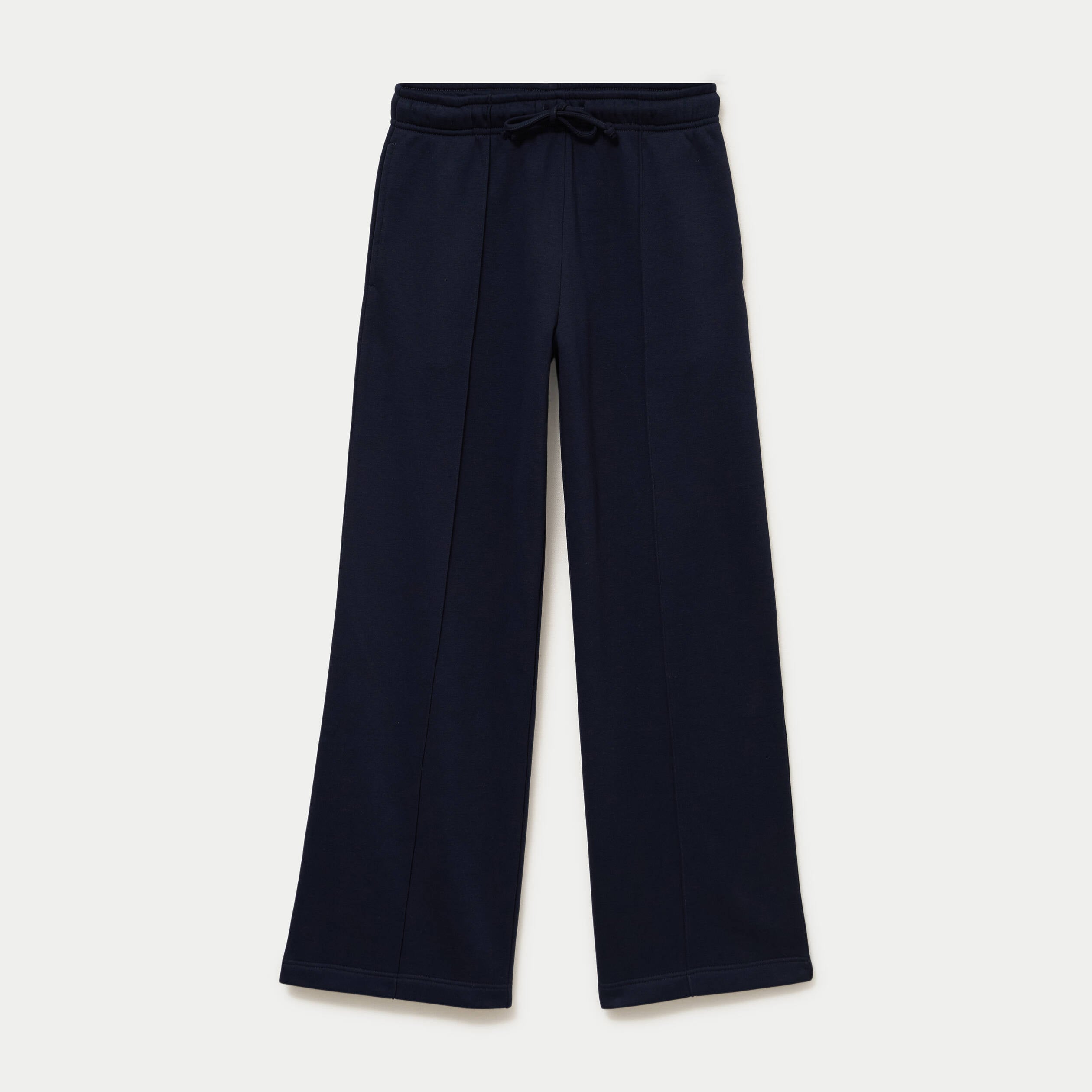 Pantalon large style jogging bleu marine femme