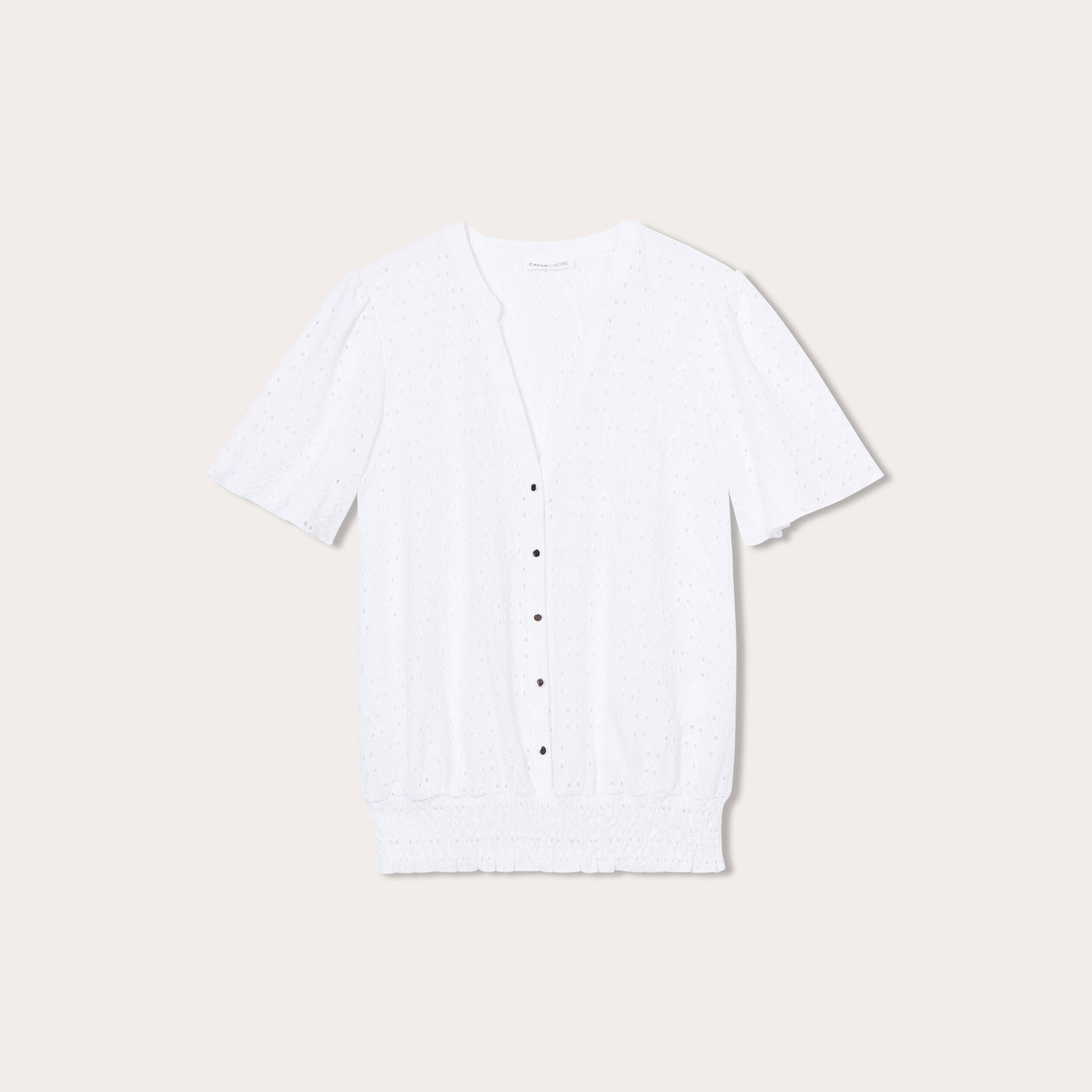T-shirt manches courtes blanc femme