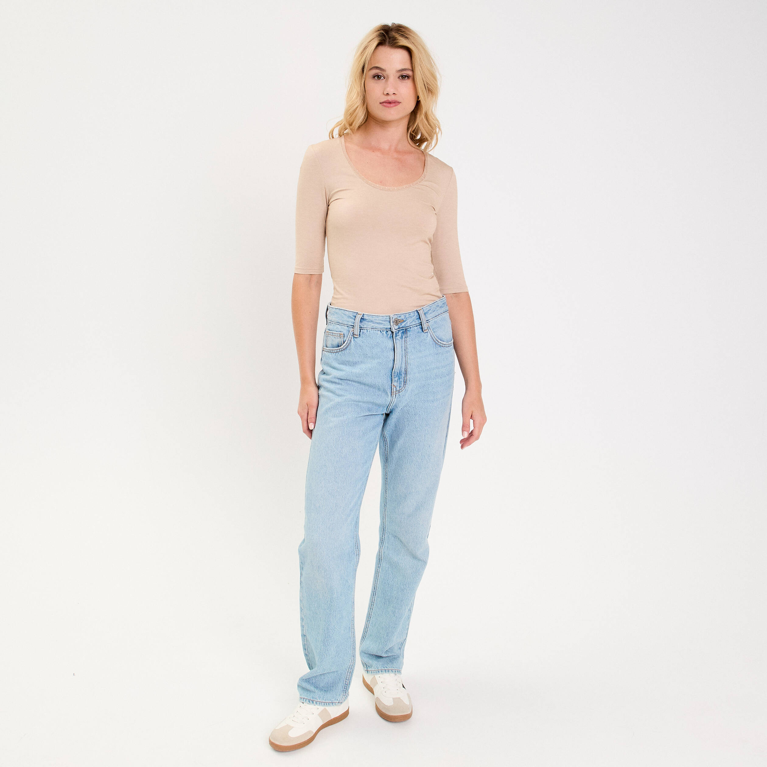T-shirt thermique manches courtes sable femme