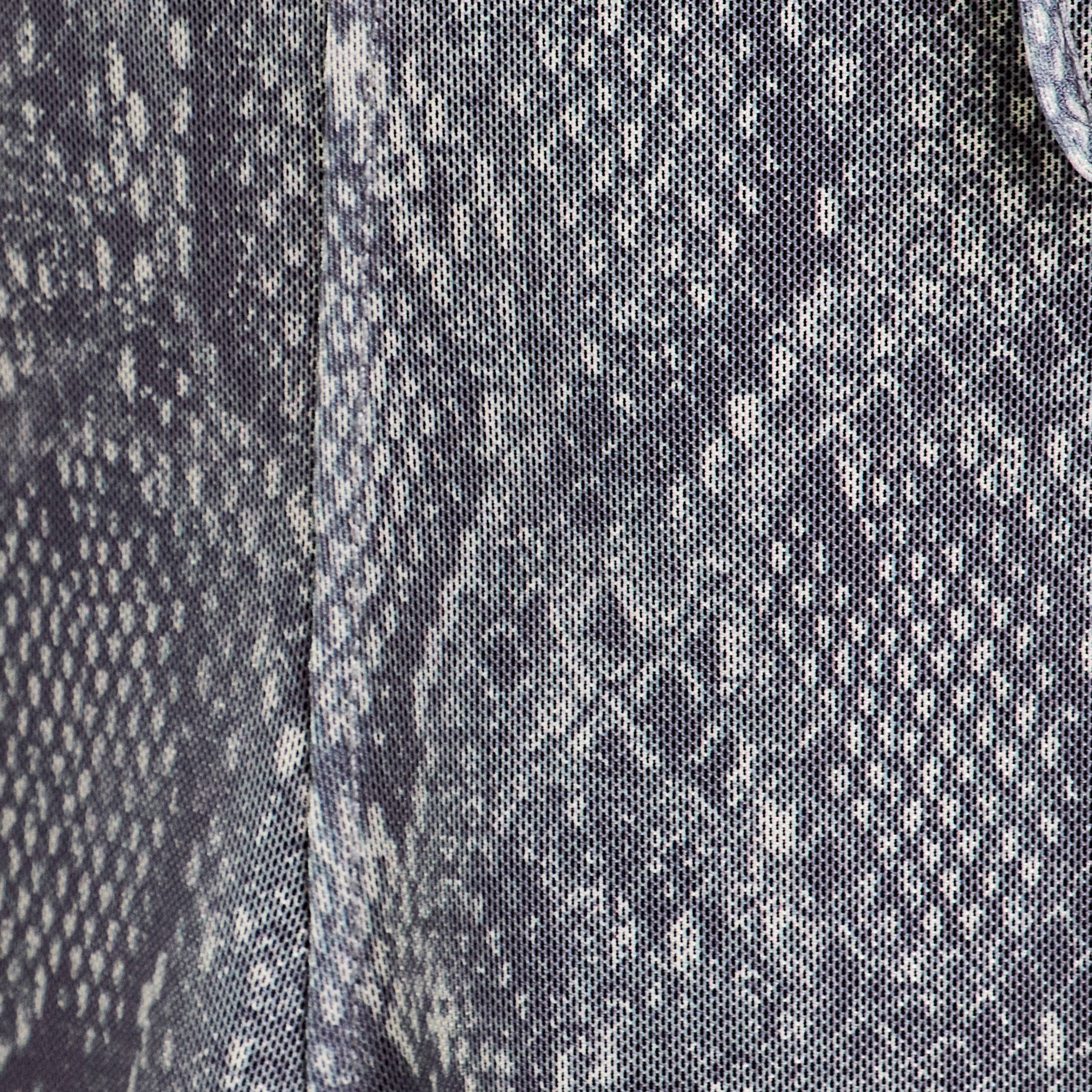 T-shirt manches longues noeuds bleu gris femme