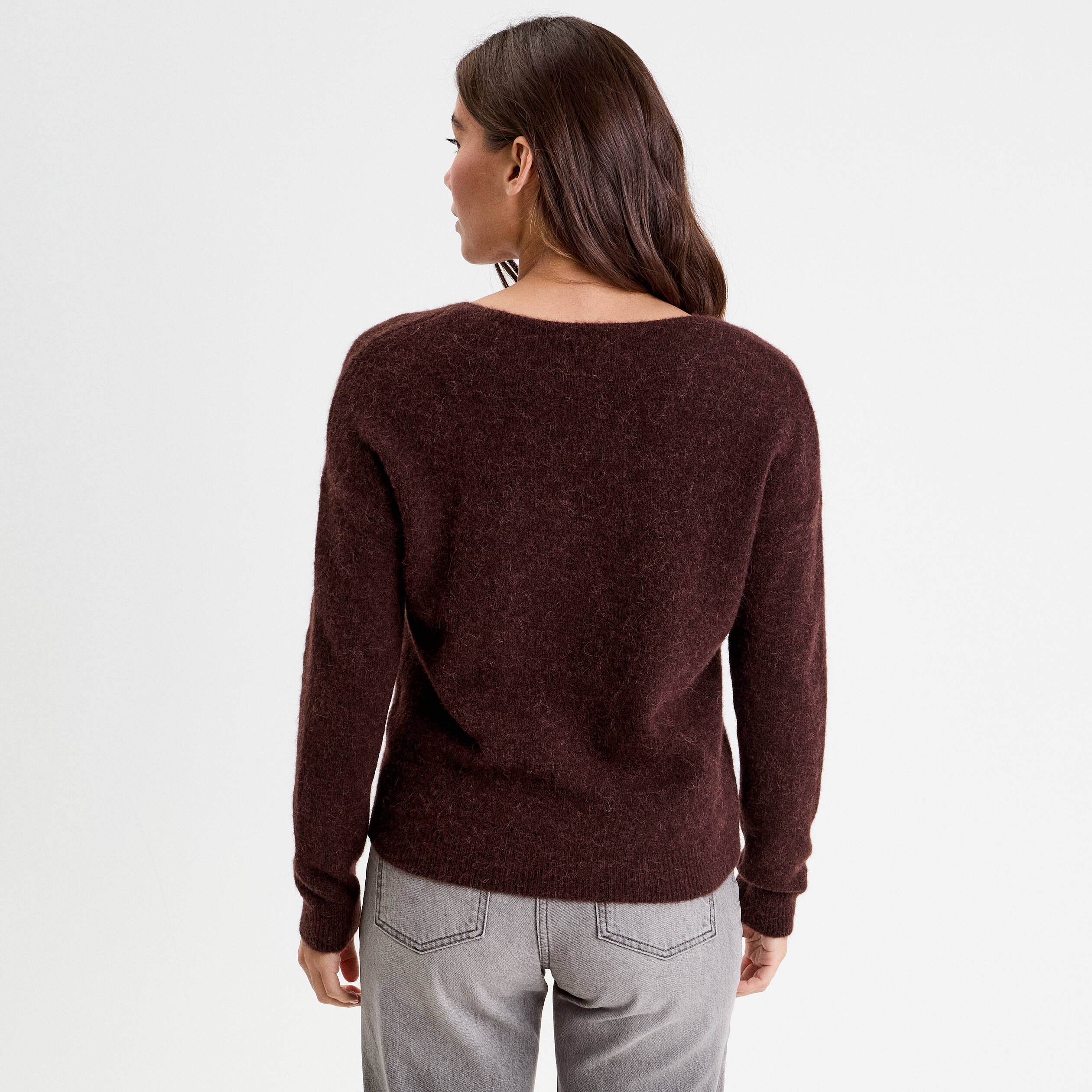 Pull Tricot Col V Pour Garçon 4-7 Ans - En Coton Doux, Manches Longues, Uni - Style écolier Casual