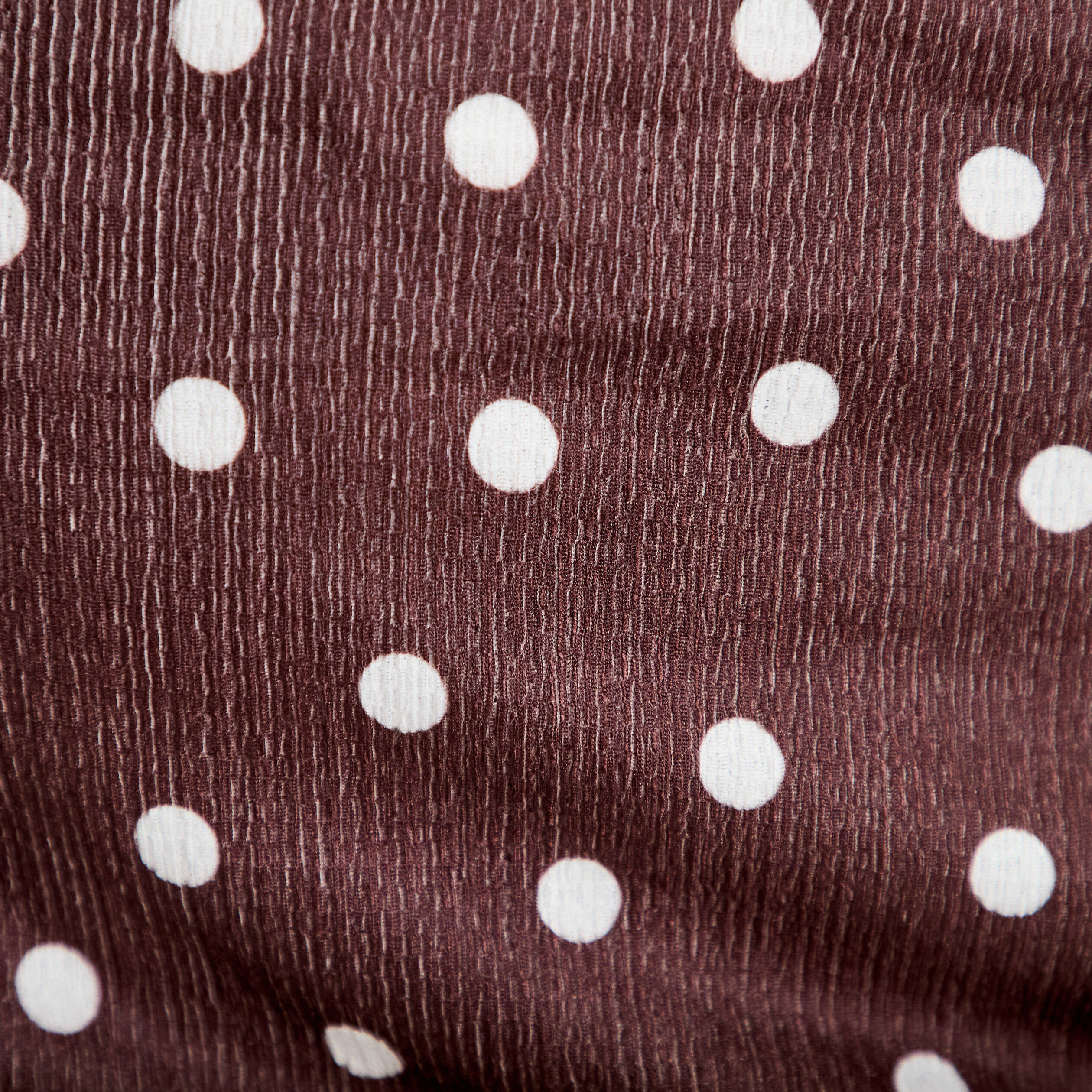 Top pliss&eacute; col bardot sans manches marron femme