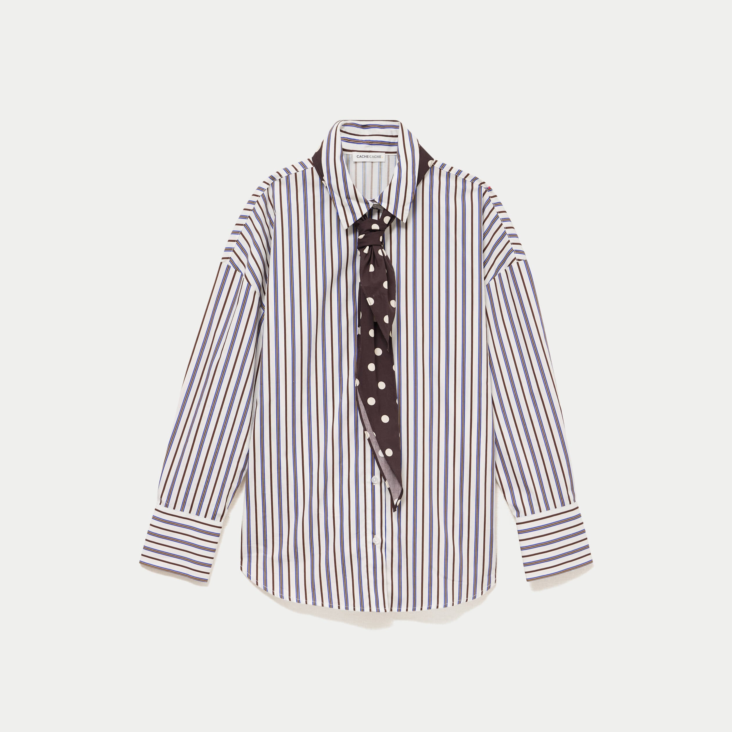 Chemise oversize manches longues blanc femme