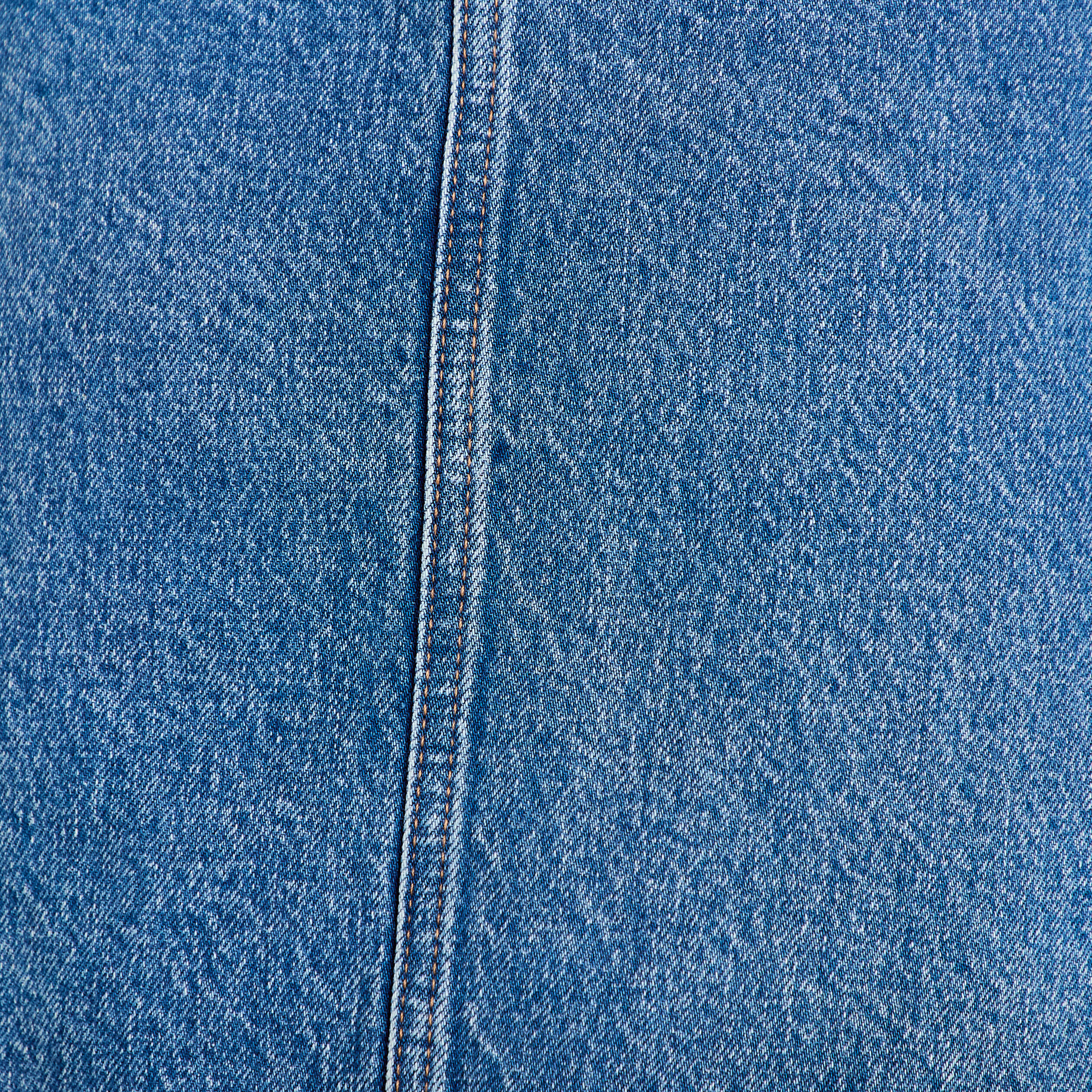 Jupe-short trap&egrave;ze en jean denim double stone femme