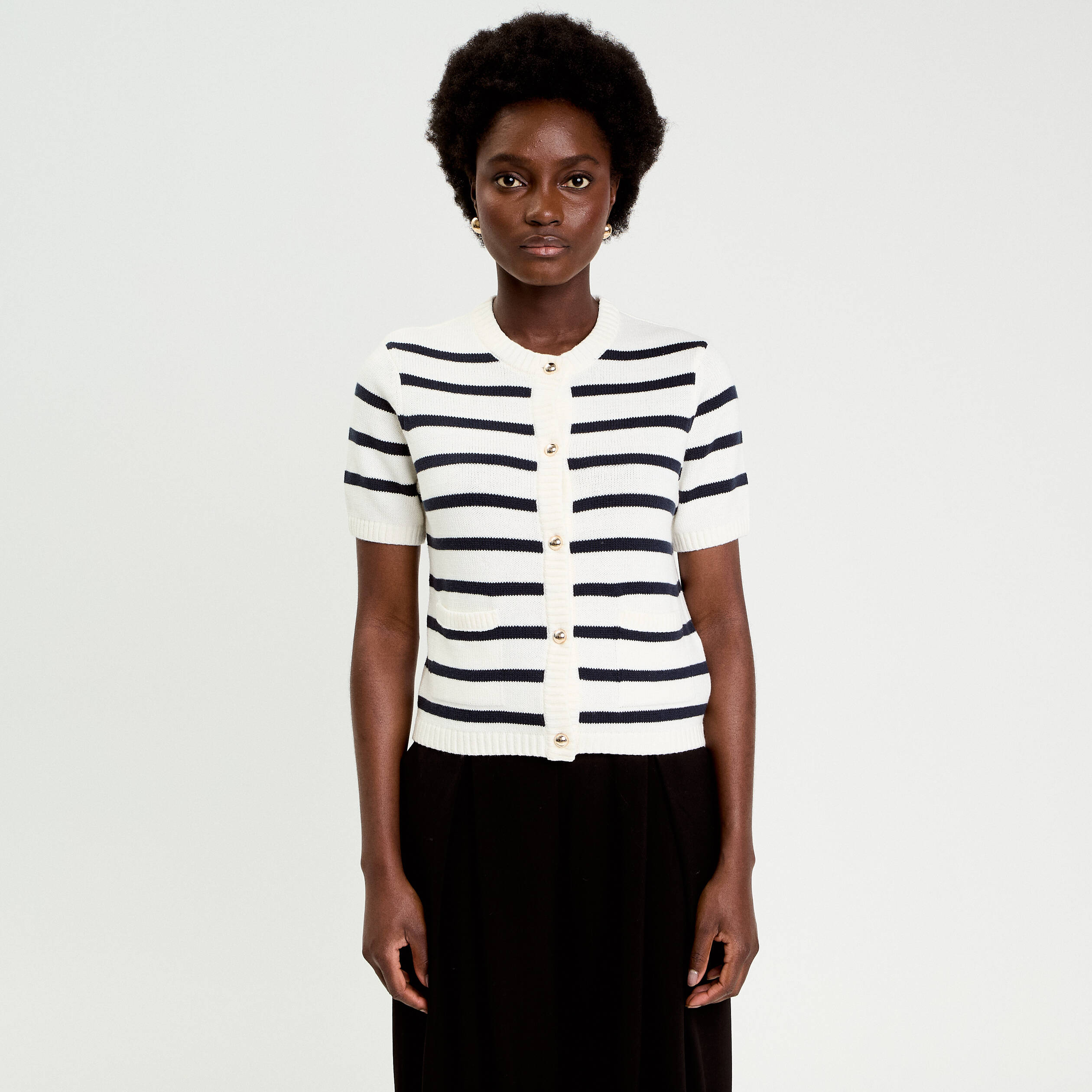 Gilet manches courtes blanc femme