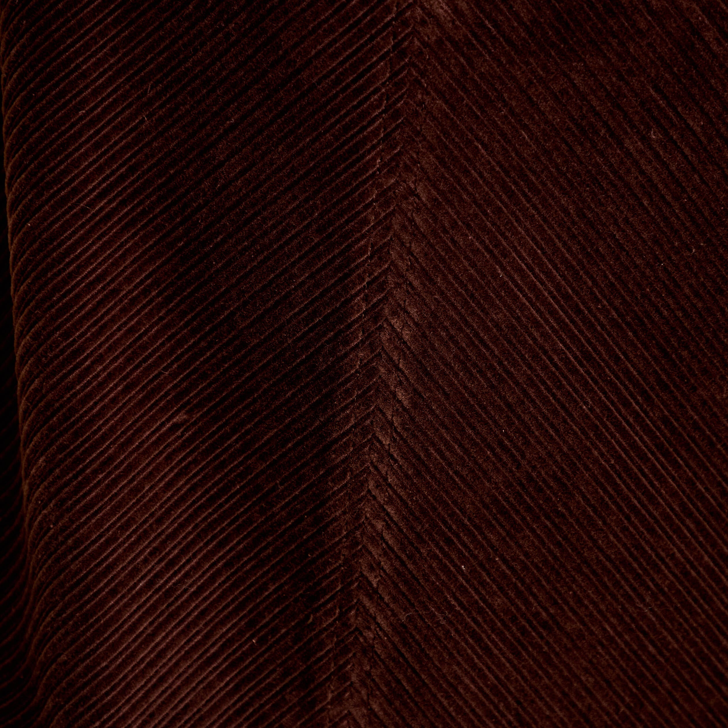 Robe courte droite en velours coton marron fonc&eacute; femme