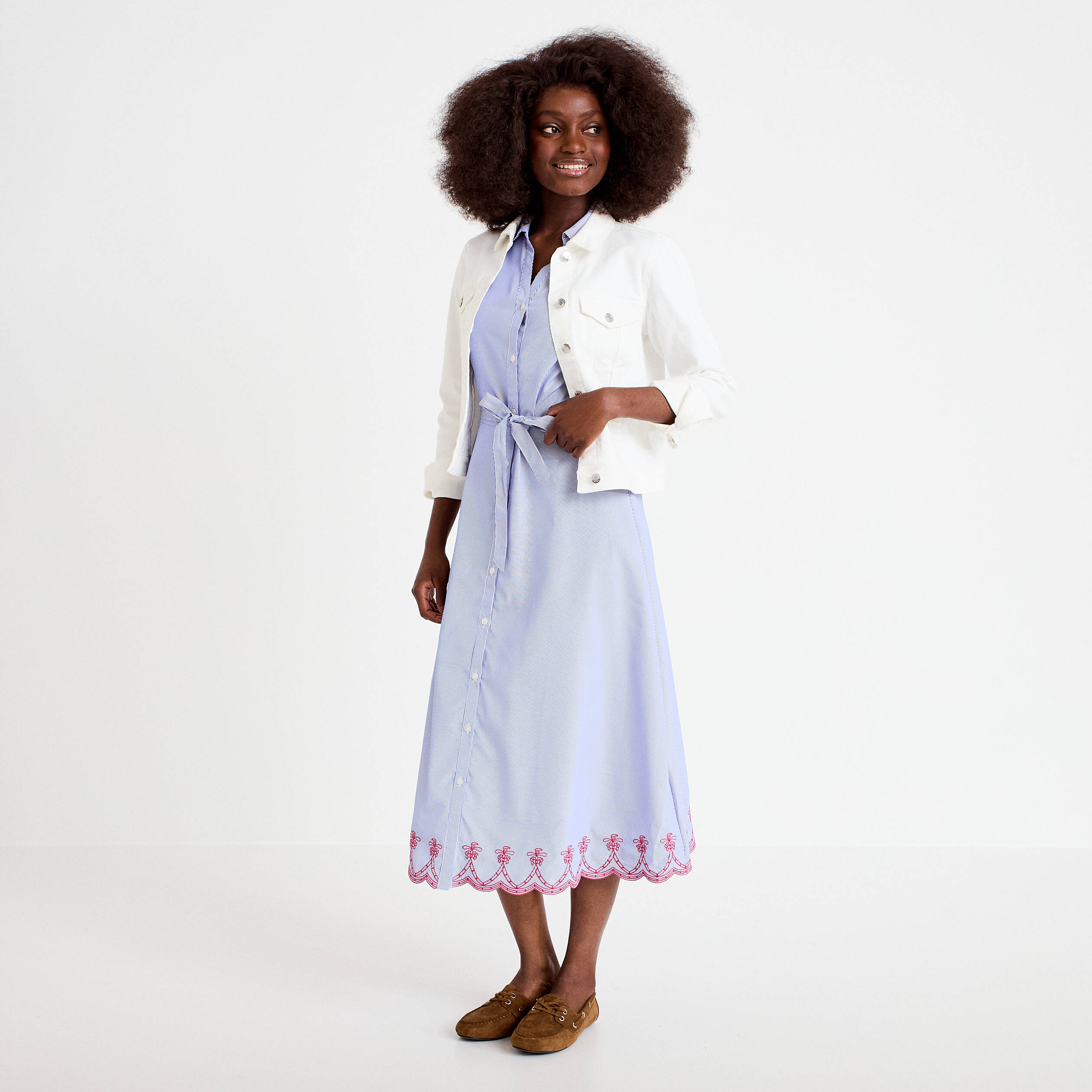 Veste en jean ecru femme