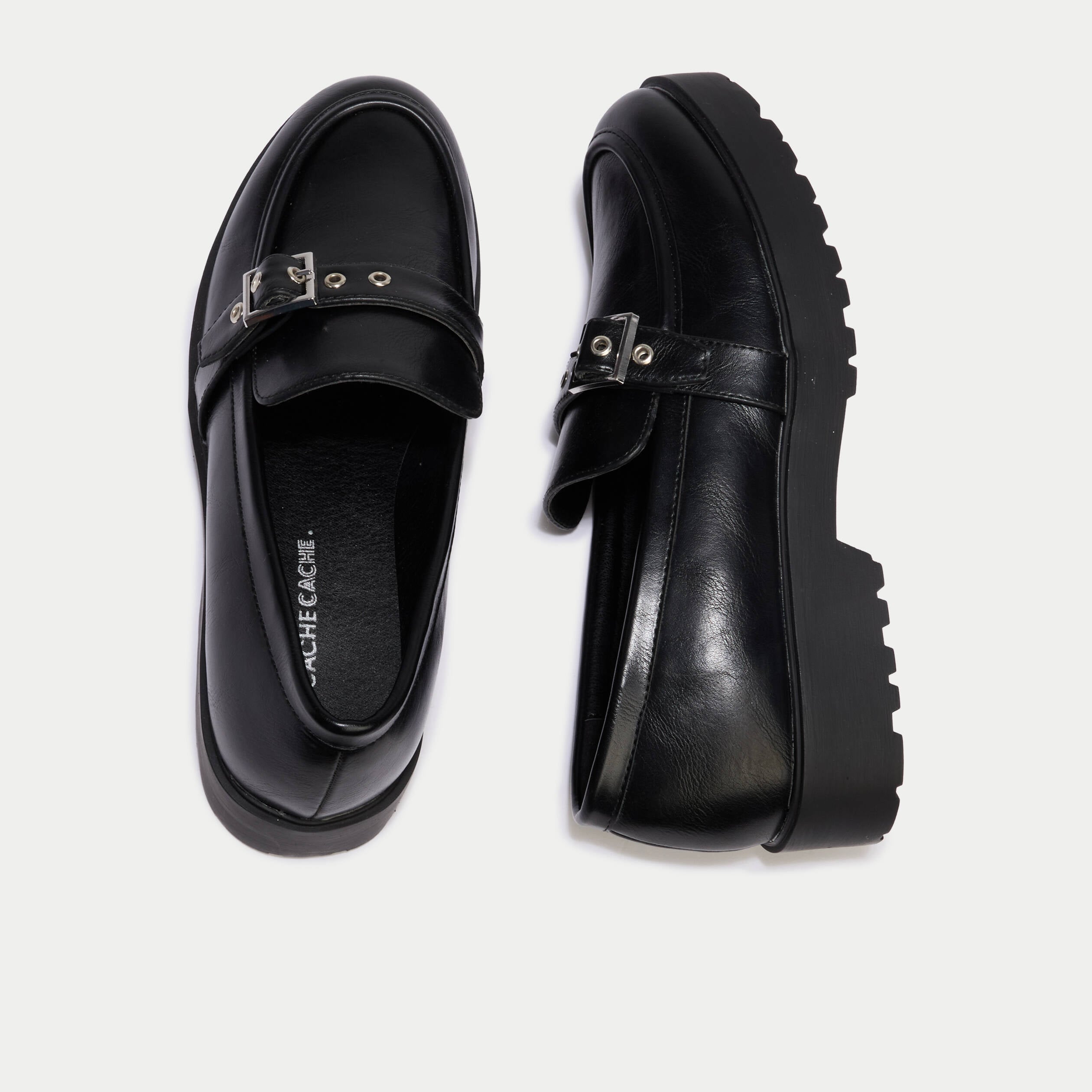 Mocassins noir femme