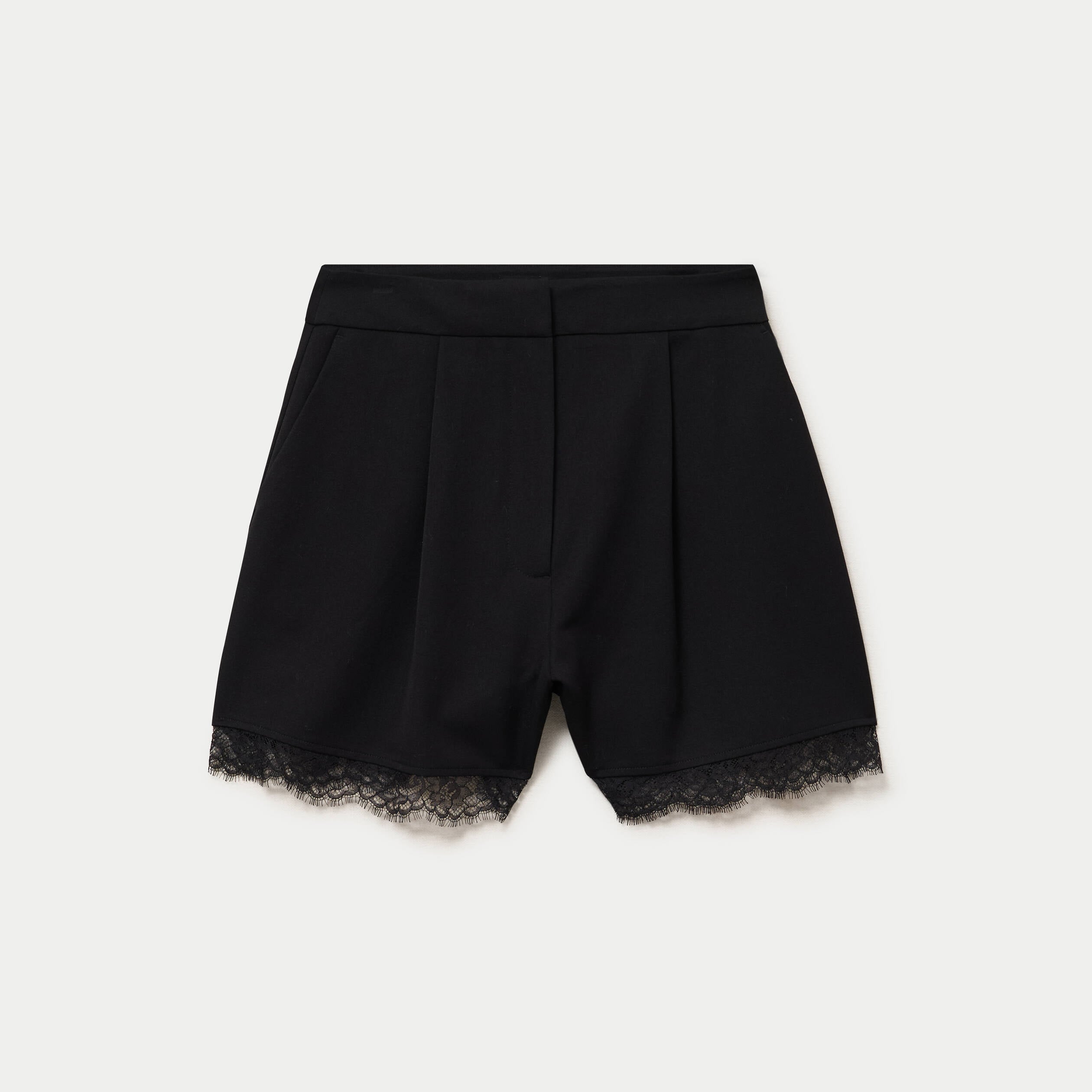 Short en dentelle noir femme